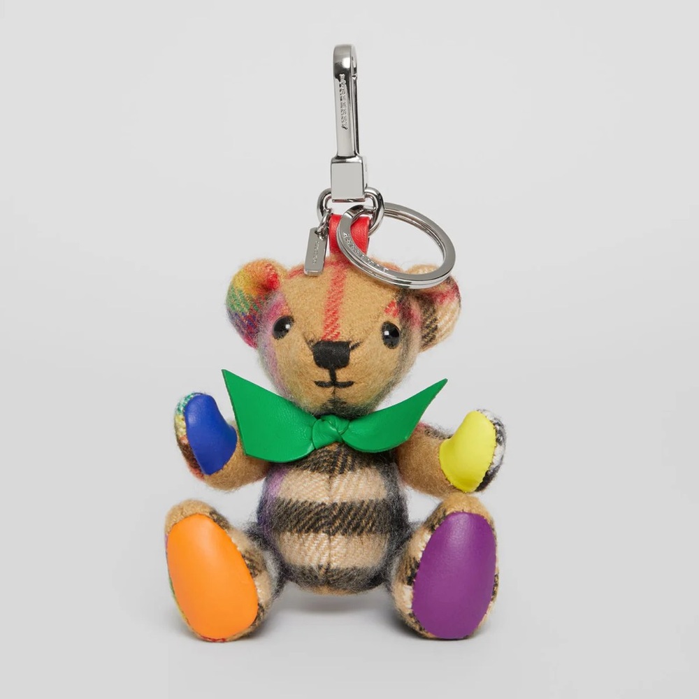 Burberry Thomas Bear Keychain Pride Edition with Dust Bag